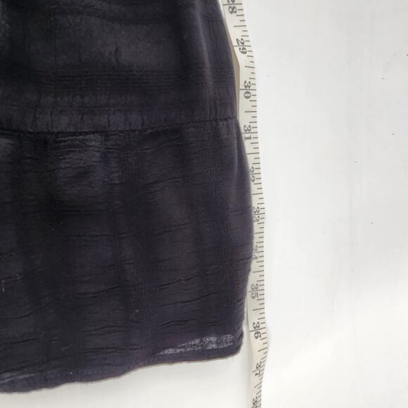 Amadi Rossi Anthropologie Ruffle Mini Tunic Dress Size S Black Long Sleeve Boho - Picture 10 of 10